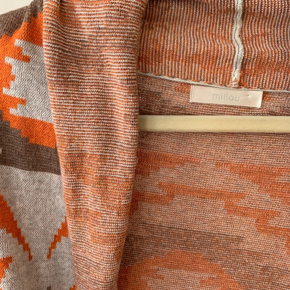 LF Printed Slouchy Cardigan With Fringe - Picture 4 of 4